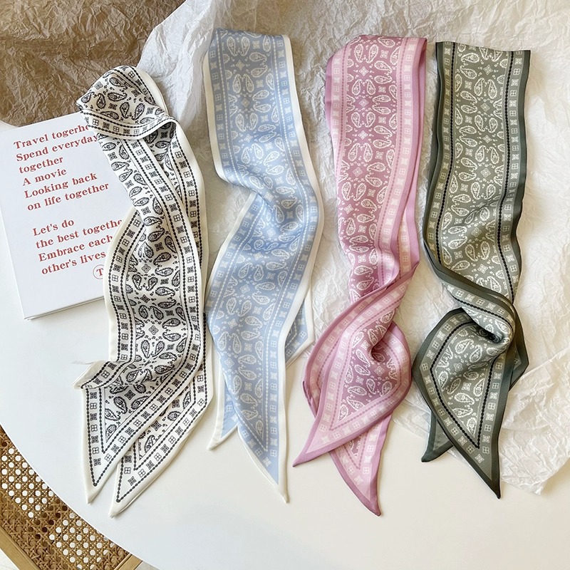 Women'S Accessories For Neck - 세트 시리즈 실크 새틴 스카프 여성