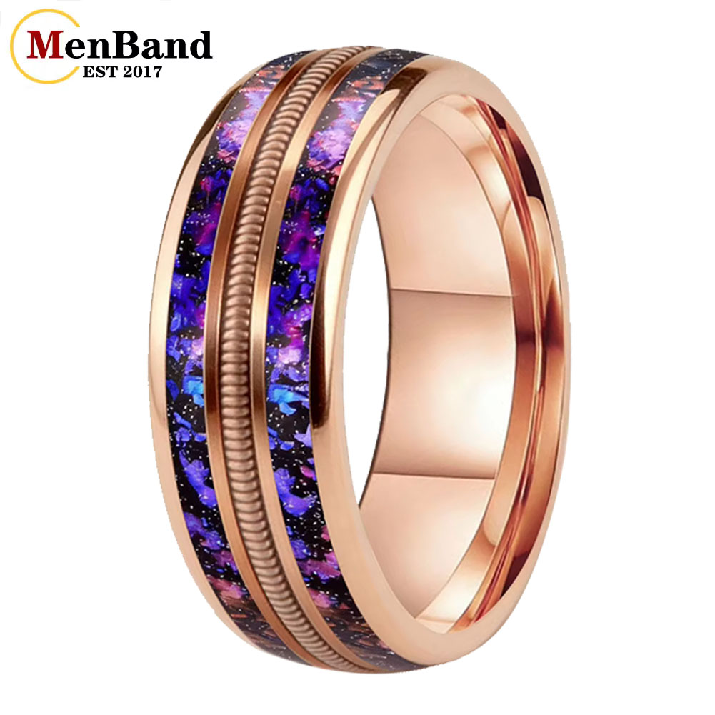Wrap Ring Gold - 패션 8mm 남녀 공용 새 웨딩