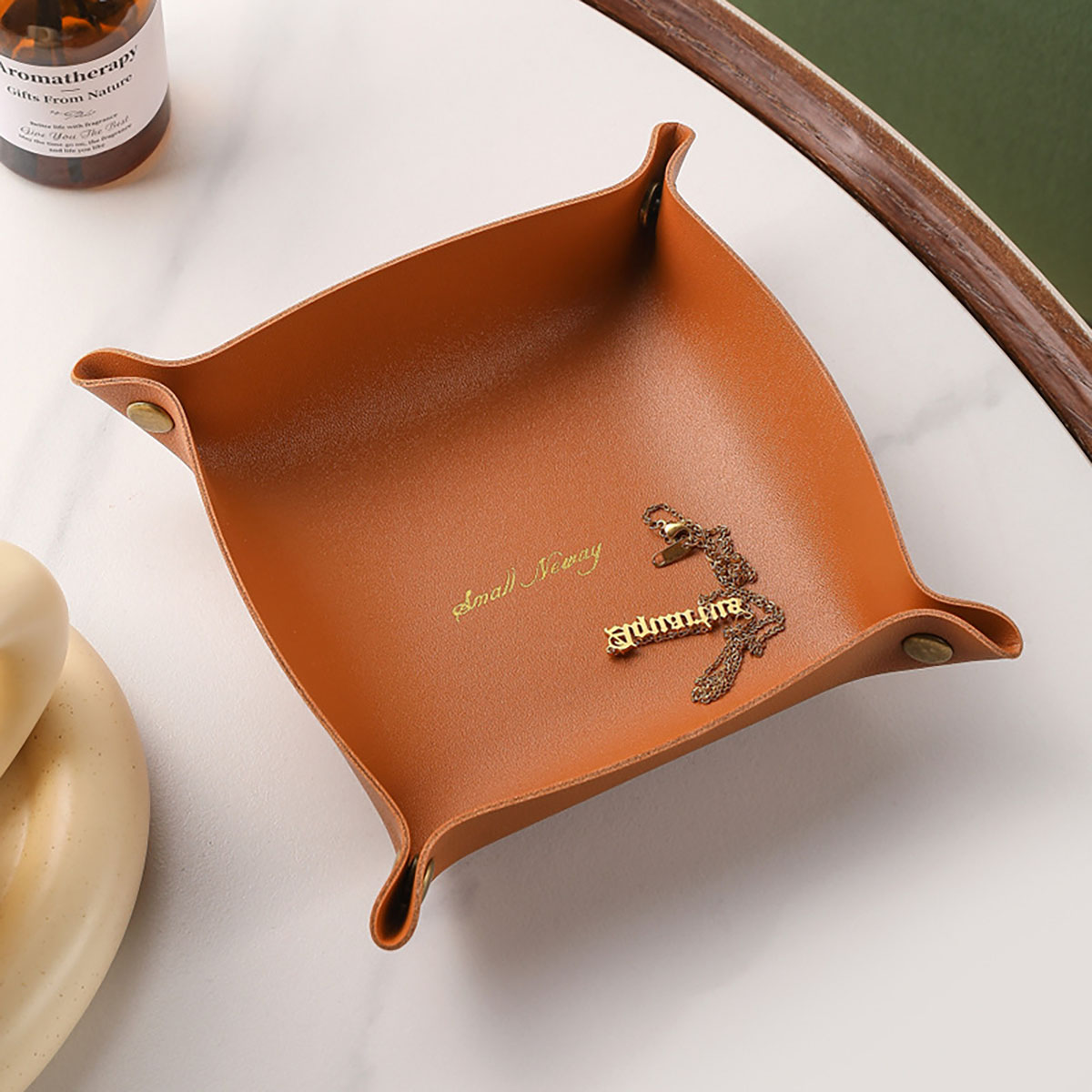 북유럽 스타일 가죽 스토리지 트레이 데스크탑 주최자 키 - Women Accessories Organizer 리뷰 및 가격