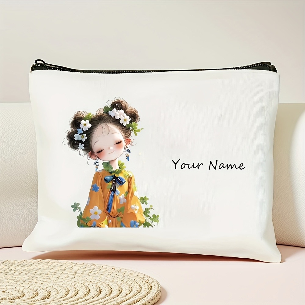 한국 스타일 애니메이션 소녀 메이크업 가방 맞춤 이름/ - Women Accessories Organizer 리뷰 및 가격