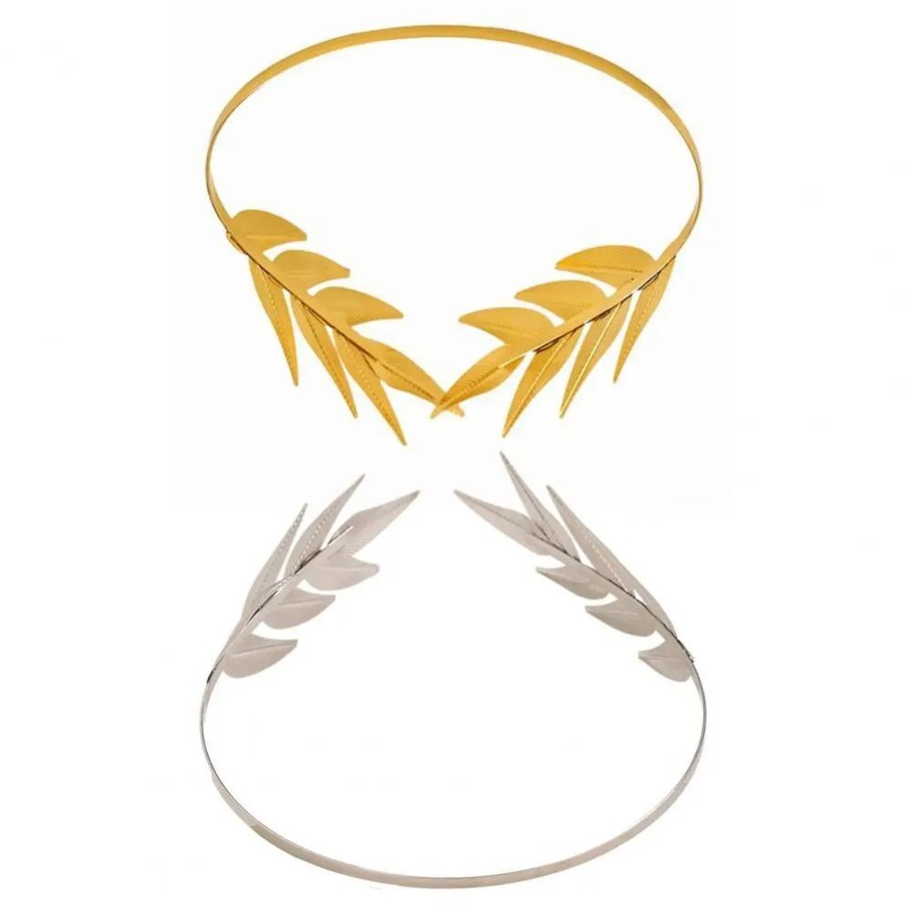 우아한 금속 잎사귀 왕관 궁전 스타일 골드 헤어밴드 웨 - Wrap Ring Gold 리뷰 및 가격