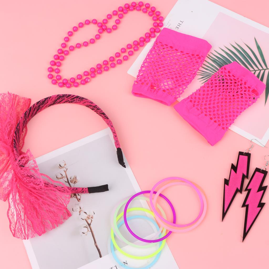 여성용 멋진 드레스 액세서리 레트로 파티 코스튬 세트, - Women'S Accessories In The 80S 리뷰 및 가격