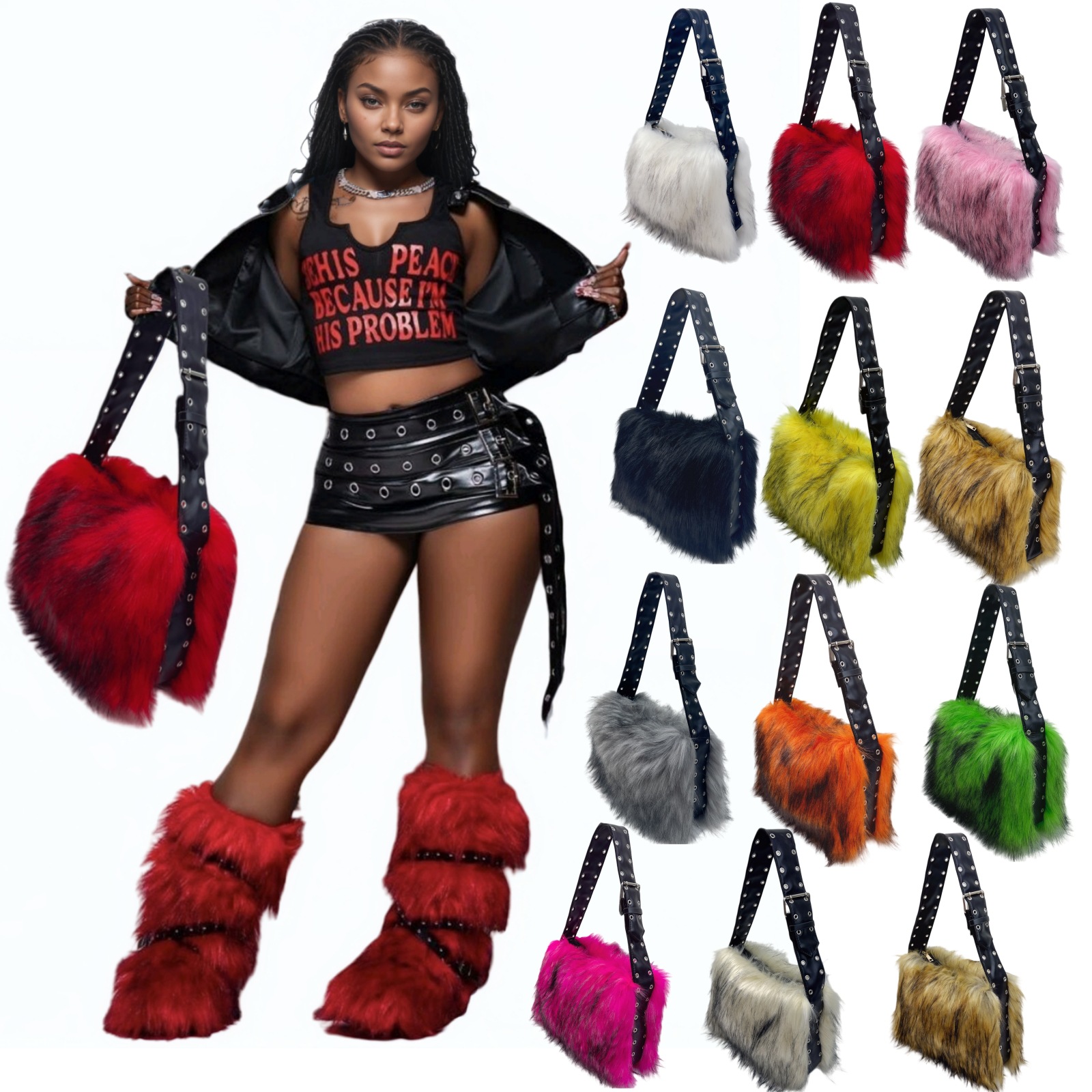 Y2K 폭스 페이크 퍼 여성용 가방 숄더백 크로스백 대 - Women'S Y2K Accessories 리뷰 및 가격