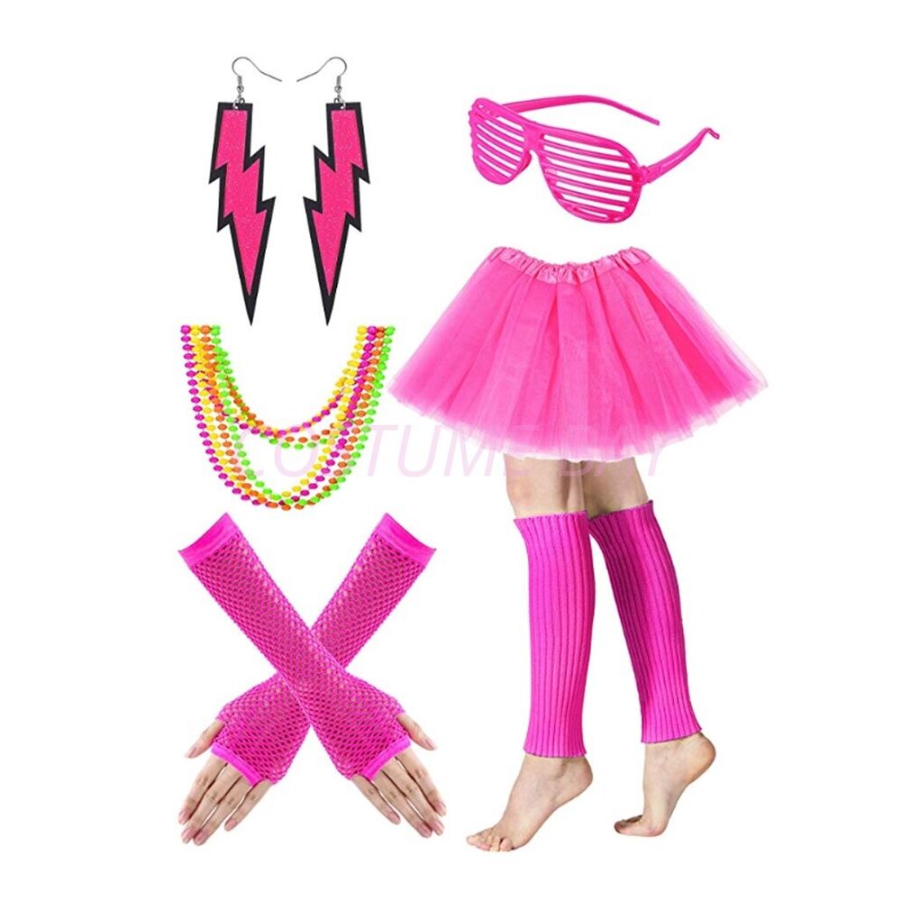PESENAR 여성용 네온 80년대 튜튜 스커트 팬시  - Women'S Accessories In The 80S 리뷰 및 가격