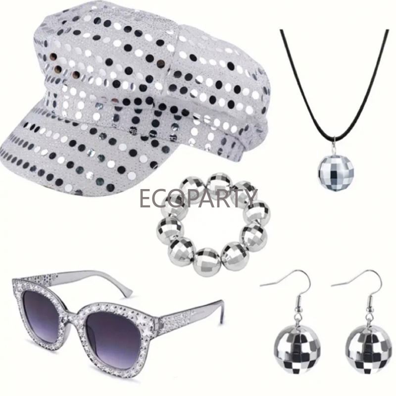 2024 3PCS/5PCS 70s 디스코 의상 액세서리 - Women'S Accessories In The 80S 리뷰 및 가격
