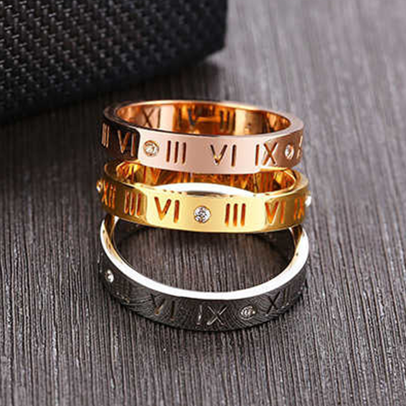할로우 로마 숫자 반지, 스테인레스 스틸, 귀여운 4m - Wrap Ring Gold 리뷰 및 가격