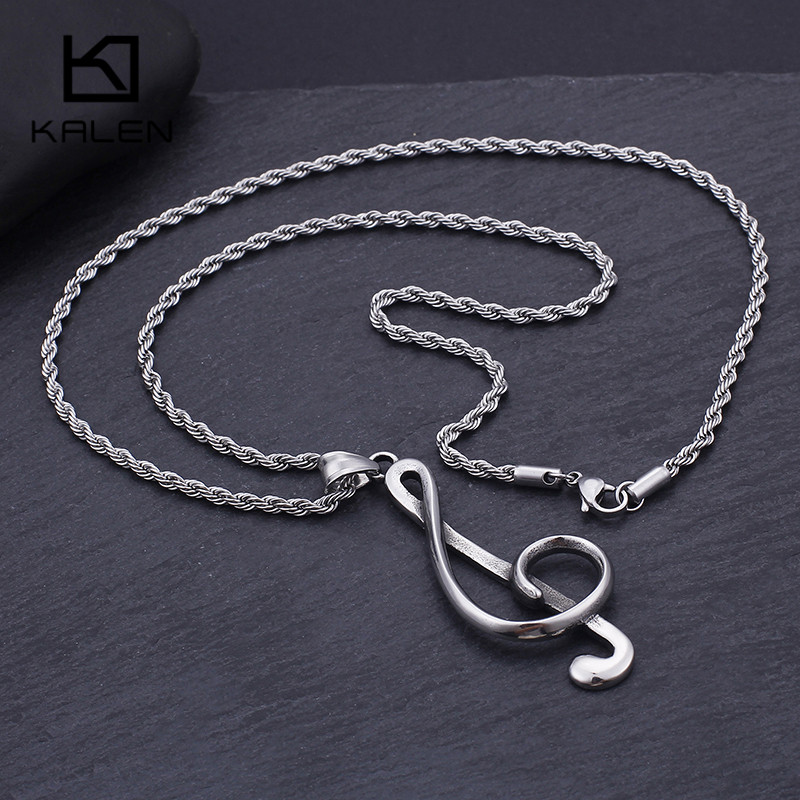 KALEN 스테인레스 스틸 음악 노트 펜던트 목걸이 남 - Women Accessories Bd 리뷰 및 가격