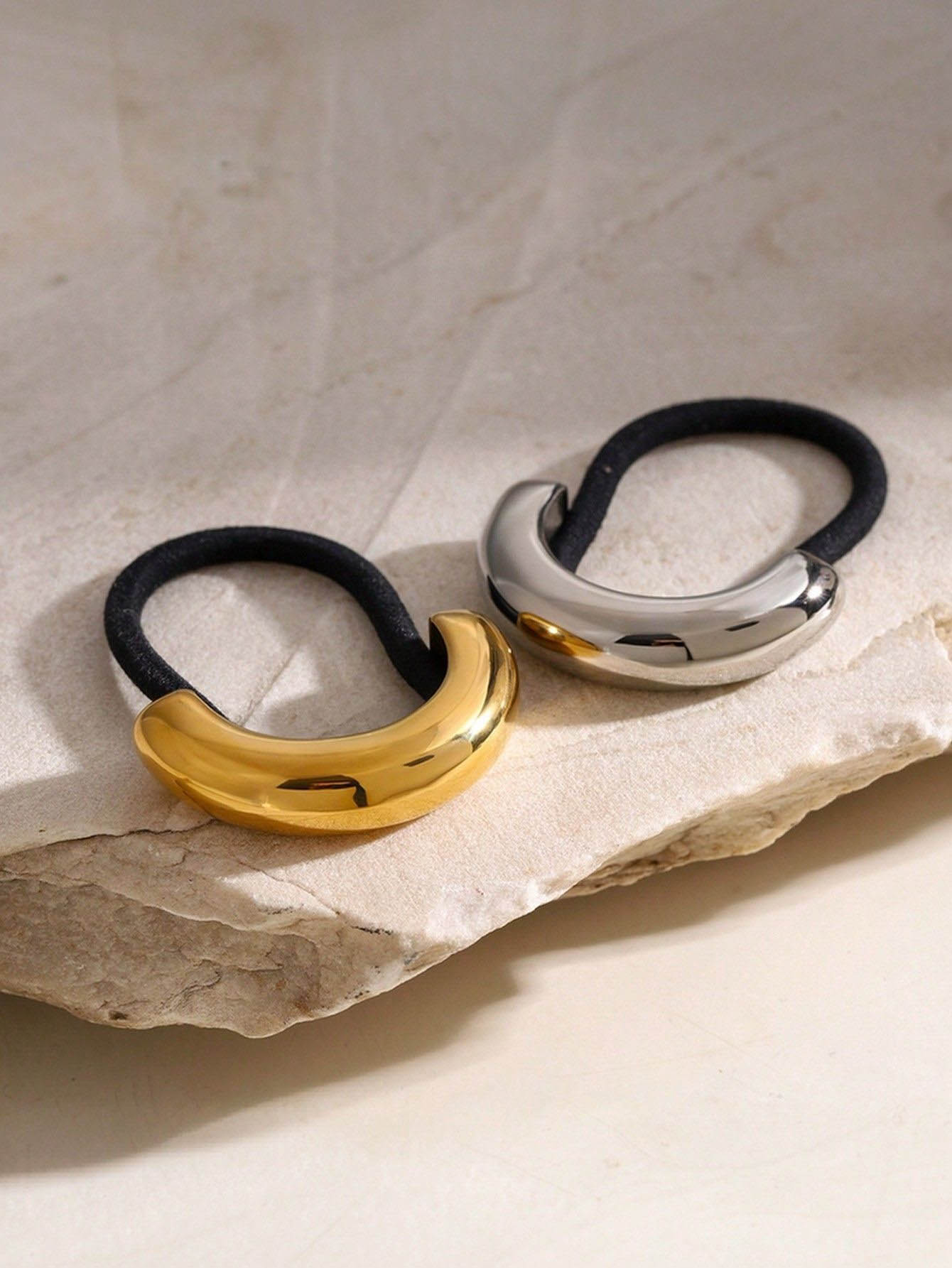 여성용 골드 메탈 헤어밴드 4개 세트 - 기하학적 탄성 - Wrap Ring Gold 리뷰 및 가격